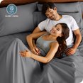 thumbnail image 3 of Bare Home Pillowcase Set - Premium 1800 Collection - Double Brushed - Ultra Soft - Standard Size, Gray, 4 Count, 3 of 7