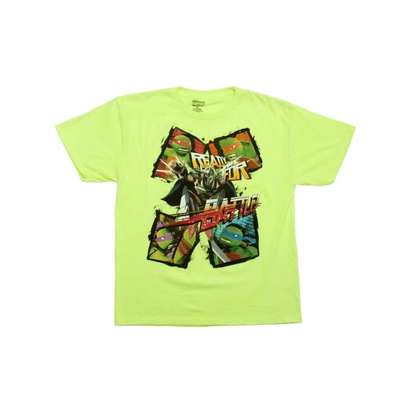 TMNT Ready for Battle Neon Green T-Shirts - Large