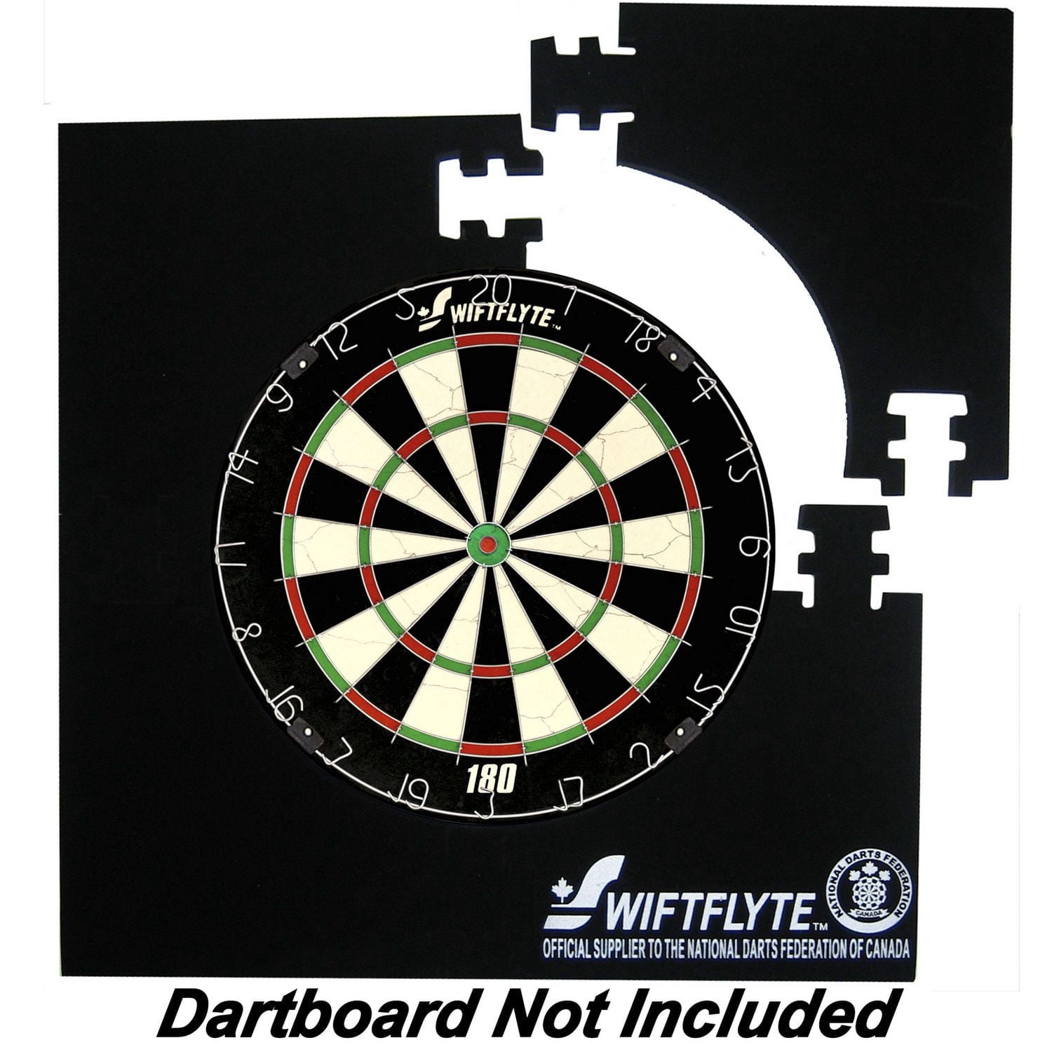 Swiftflyte Ndfc Dartboard Surround, 4-Piece EVA Foam Square Backboard Wall Protector with Velvet Finish