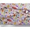thumbnail image 2 of Soimoi Poly Georgette Fabric Rocket,Planet & Astronaut Cartoon Printed Fabric 1 Yard 52 Inch Wide, 2 of 3