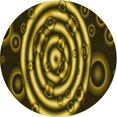 thumbnail image 1 of Ahgly Company Tapis Rond Lavable en Machine Intérieur Transitionnel Noir Brun, 6 Pieds Rond, 1 of 7