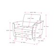 thumbnail image 2 of CorLiving Caroline Upholstered Indoor Accent Arm Chair with Flared Arms and Wood Legs, Dark Grey, 2 of 9