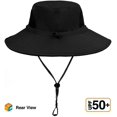 thumbnail image 3 of Chapeau de Pêche Large Bord Boonie Chapeau, Randonnée Safari Protection Solaire Casquette Hommes Femmes UPF50+, 3 of 8