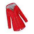 thumbnail image 1 of Walson Chandail à Capuchon Veste Douce pour Femme Imperméable Manteau de Pluie Extérieur Rouge L, 1 of 4
