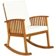 thumbnail image 1 of Costway Acacia Wood Rocking Chair Patio Garden Lawn W/ Cushion, 1 of 9