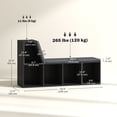thumbnail image 3 of HOMCOM 5-Cubby Bookcase with Cushioned Reading Nook, Black, 3 of 10