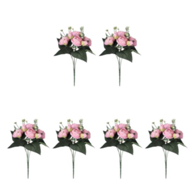 Baohd 2x Artificial Flowers – Elegant For Decoration Long-lasting Durability pink 3Set