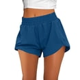 thumbnail image 1 of Plebaso Womens Athletic Running Shorts Elastic High Waist Activewear Workout Shorts with Zipper Pockets, 1 of 7