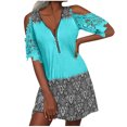 thumbnail image 1 of EQWLJWE Robes d'Été pour Femmes 2023 Robe Décontractée Aguichant pour Femme Mode d'Été à Col en V à Manches Courtes Ample Imprimée, 1 of 5