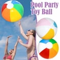 thumbnail image 2 of Glossy Panel Inflatable Beach Ball Large Summer Holiday Party Swimming; Z7F3, 2 of 8
