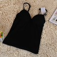 thumbnail image 4 of Camisole à Bretelles Spaghetti pour Femme, Douce, Respirante, Taille g, Noir, G, 4 of 8