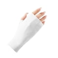 thumbnail image 3 of Gants Blancs Mitaines Femmes Gants de Protection Extérieure Longueur Poignet Gants de Conduite Anti-Soleil Gant Sans Doigts, 3 of 3