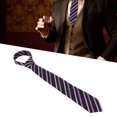 thumbnail image 4 of Cravate Homme, Design Rayé Décoratif Pratique Cravate d'Affaires Longueur 146cm pour Fêtes pour Réunions pour Homme TT-05, 4 of 8