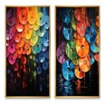 thumbnail image 2 of Designart « Shimmering Beats Compact Discs wall art II » Ensemble de 2 Toiles Encadrées à Disques Compacts - Ensemble de Toiles Encadrées Multicolore pour Déco de Salon, 2 of 6