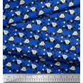 thumbnail image 2 of Soimoi Blue Cotton Poplin Fabric Circle & Triangle Geometric Printed Fabric 1 Yard 42 Inch Wide, 2 of 3