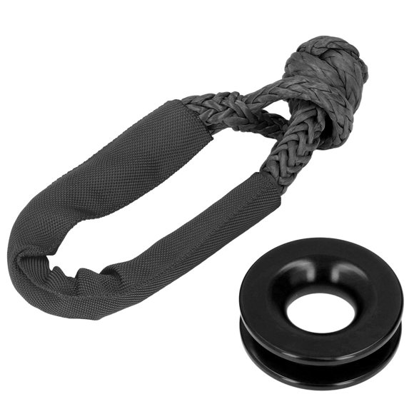 Recovery Ring Set, Aluminium Alloy Snatch Ring High Strength For Car For Truck For ATV Black,Red