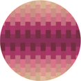 thumbnail image 1 of Ahgly Company Tapis Rond Lavable en Machine Intérieur Transitionnel Rouge Framboise, 3 Pieds Rond, 1 of 7