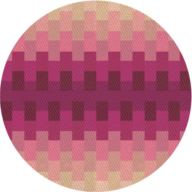 Ahgly Company Tapis Rond Lavable en Machine Intérieur Transitionnel Rouge Framboise, 3 Pieds Rond