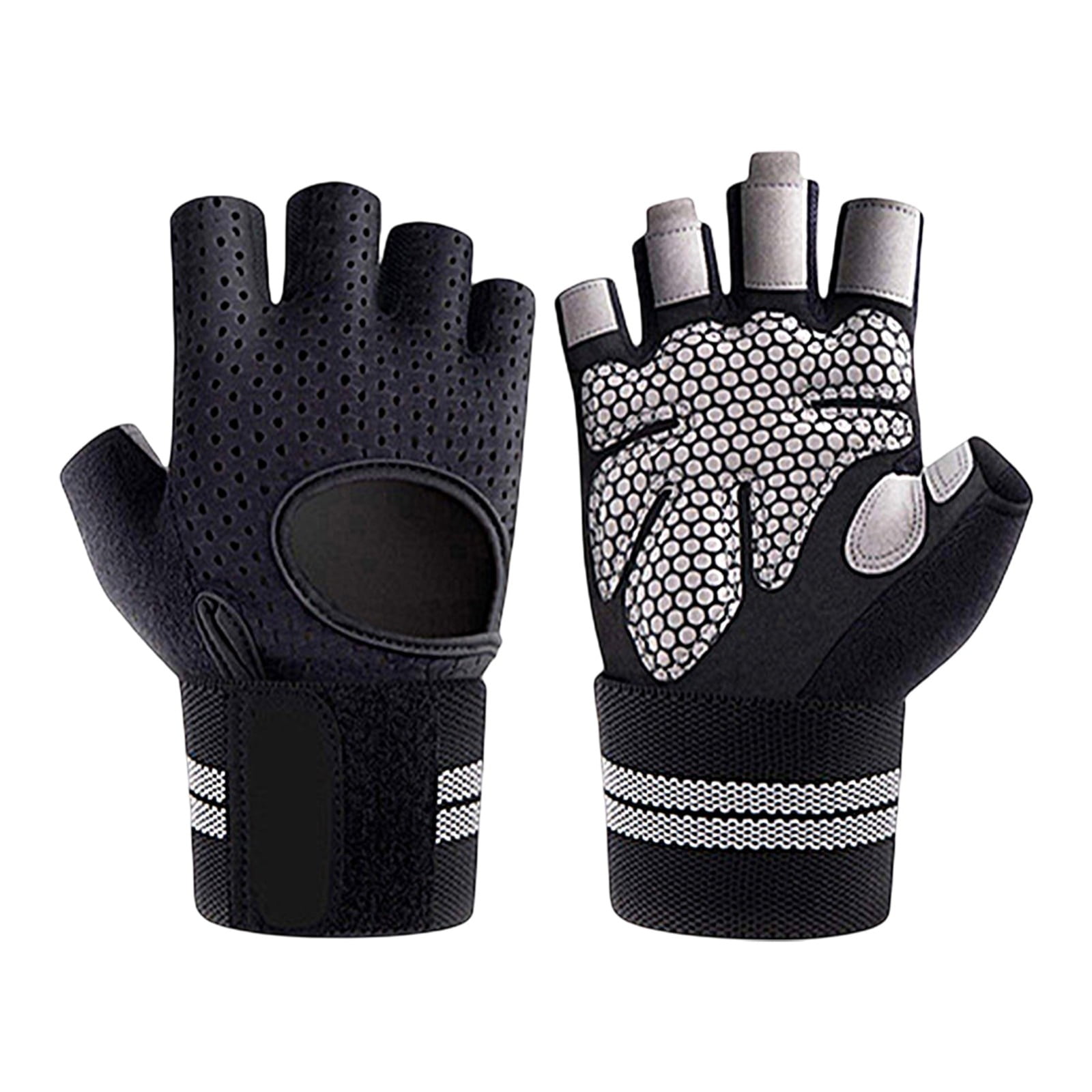 Gants De Fitness Ouverts Avec Soutien De Poignet, Antidérapants, Respirants, Pour Haltérophilie Hommes Et Femmes, Sport Et Gym