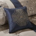 thumbnail image 4 of Donovan 7 Piece Jacquard Comforter Set Navy Cal King, 4 of 4