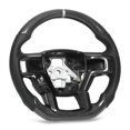 thumbnail image 3 of Steering Wheel Assembly, Silver Stitching Black Hand Grip Carbon Fiber Steering Wheel  for Raptor 2017-2021, 3 of 7