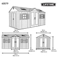 thumbnail image 3 of Lifetime Outdoor Storage Shed, 15' x 8' With Dual Side Entry, 3 of 9