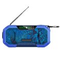 thumbnail image 1 of Hand Crank Radio Hiking Backpacking USB Rechargeable Flashlight IPX5 Waterproof Camouflage Blue, 1 of 9