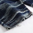 thumbnail image 4 of Cameland Men's Ripped Denim Trunks Stretchy Washed Jeans Trunks Cut-off Classic Fit Biker Jeans Trunks, 4 of 8