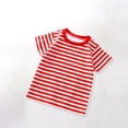 thumbnail image 2 of WRKEKC T-Shirts pour Garçons, Hauts d'Été pour Garçons, T-Shirts de Sport à Manches Courtes Décontractés d'Été pour Enfants à Col Rond à Rayures Imprimées, 2 of 5