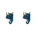 thumbnail image 2 of Wweixi Coat Hooks Easy To Install And Wide Application For Added In Daily Life Retro blue (rhino) 2Set, 2 of 6