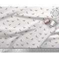 thumbnail image 3 of Soimoi White Moss Georgette Fabric American Robin Bird Decor Fabric Printed BTY 42 Inch Wide, 3 of 5
