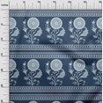 thumbnail image 3 of oneOone Polyester Spandex Bleu Sarcelle Tissu Maxican Floral Robe Tissu Tissu Imprimé par la Cour 56 Pouces de Large, 3 of 4