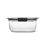 Rubbermaid Brilliance Glass Round Leak-Proof 6.1-Cup Food Storage Container