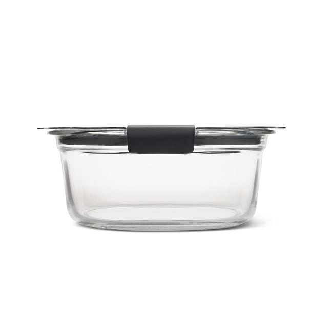Rubbermaid Brilliance Glass Round Leak-Proof 6.1-Cup Food Storage Container