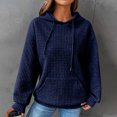 thumbnail image 1 of 2023 Chandail de Mode pour Femmes Rabais de 50 % Liquidation Mode Décontractée Manches Longues Col Rond Chandails pour Dames Hauts Blouse Chandail à Capuchon Uni, 1 of 7