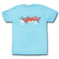 thumbnail image 1 of Jaws T-Shirt Adulte Bleu Clair Chiné avec Marque d'Eau, 1 of 1