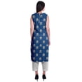 thumbnail image 4 of Moomaya Kurta Sans Manches à Col Peter Pan avec Pantalon Ensemble Ethnique 2 Pcs pour Femmes, 4 of 6