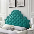 thumbnail image 2 of Modway Diana Tête de Lit en Velours Performance Capitonnée Full/Queen en Turquoise, 2 of 11