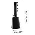 thumbnail image 3 of Black Cowbell For Sporting Events Graduation Celebration Party Noise Maker Decorative Metal Bell For Outdoor Indoor Use 0.18 Lb, 3 of 6