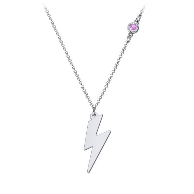 Collier Breloque Éclair avec Pierre Précieuse