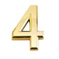 thumbnail image 2 of GUOOL 2 In Golden 3D Design Plastic Self-Adhesive House Hotel Door Number Plaque 4 Number 4, 2 of 4