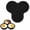 Black, variant on Birdeem Silicone Egg Bite Mold, 3-Cavity Cupcake Pan for Air Fryer and Oven, Non-Stick Baking Tray for Small Snacks, Muffins, Puddings, Easy Storage