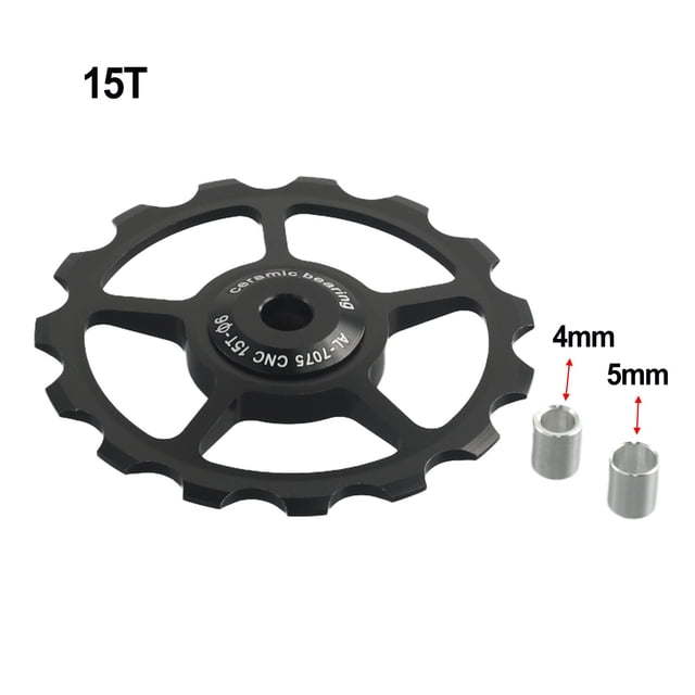 Mosiee Road Bike Rear Pull Guide Wheel Mountain Road Bike Bicycle Rear Derailleur 10T-17T Ceramic Wheel Pulley Rear Derailleur Parts