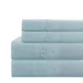 thumbnail image 1 of Benzara BM202118 Lanester Polyester Twin Size Sheet Set, Aqua Blue - 3 Piece, 1 of 3