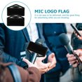 thumbnail image 5 of Milisten 2 Pcs Logo de Microphone d'Entrevue Portable en ABS Moulé par Injection en Forme de Triangle Drapeau de Station Logo (Noir), 5 of 5
