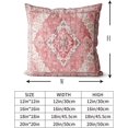 thumbnail image 3 of Pink Boho Throw Pillow Covers Set of 2 Monaco Rug Carpet Double Sided Pattern Cotton Soft Pillow Case Cushion Cover Pillowcase for Garden Couch Sofa Bed Decorative 20x20 inch, 3 of 5