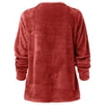thumbnail image 5 of B91xZ Veste Duveteuse pour Femmes Décontractée à Revers en Molleton à Fermeture Éclair Manteaux Chauds d'Hiver Manteaux d'Extérieur, Rouge m, 5 of 5