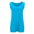 thumbnail image 4 of MeetoTime Plus Size Tank Top for Women Comfortable Soft Crew Neck Solid Color Sleeveless T-Shirt Tops, 4 of 6
