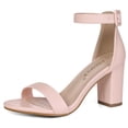 thumbnail image 1 of BLISSFUL STEP Women's Chunky Heel Open Toe Ankle Strap Sandals, 1 of 7