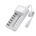 thumbnail image 2 of 4/6/ 8 Slots Battery Charger Adapter Usb Plug Charging for Aa/Aaa Rechargeable Battery Charger Adapter Usb Plug Power Accessorie 6 Slots, 2 of 6